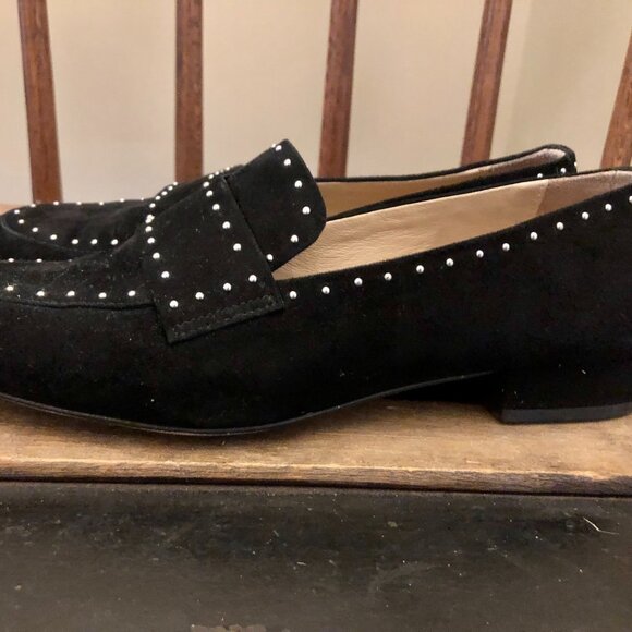 Witchery Black Suede Loafers - 39 - Picture 2 of 4